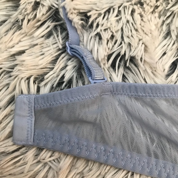 VICTORIA SECRET PINK lace flower blue  34D - Picture 5 of 7